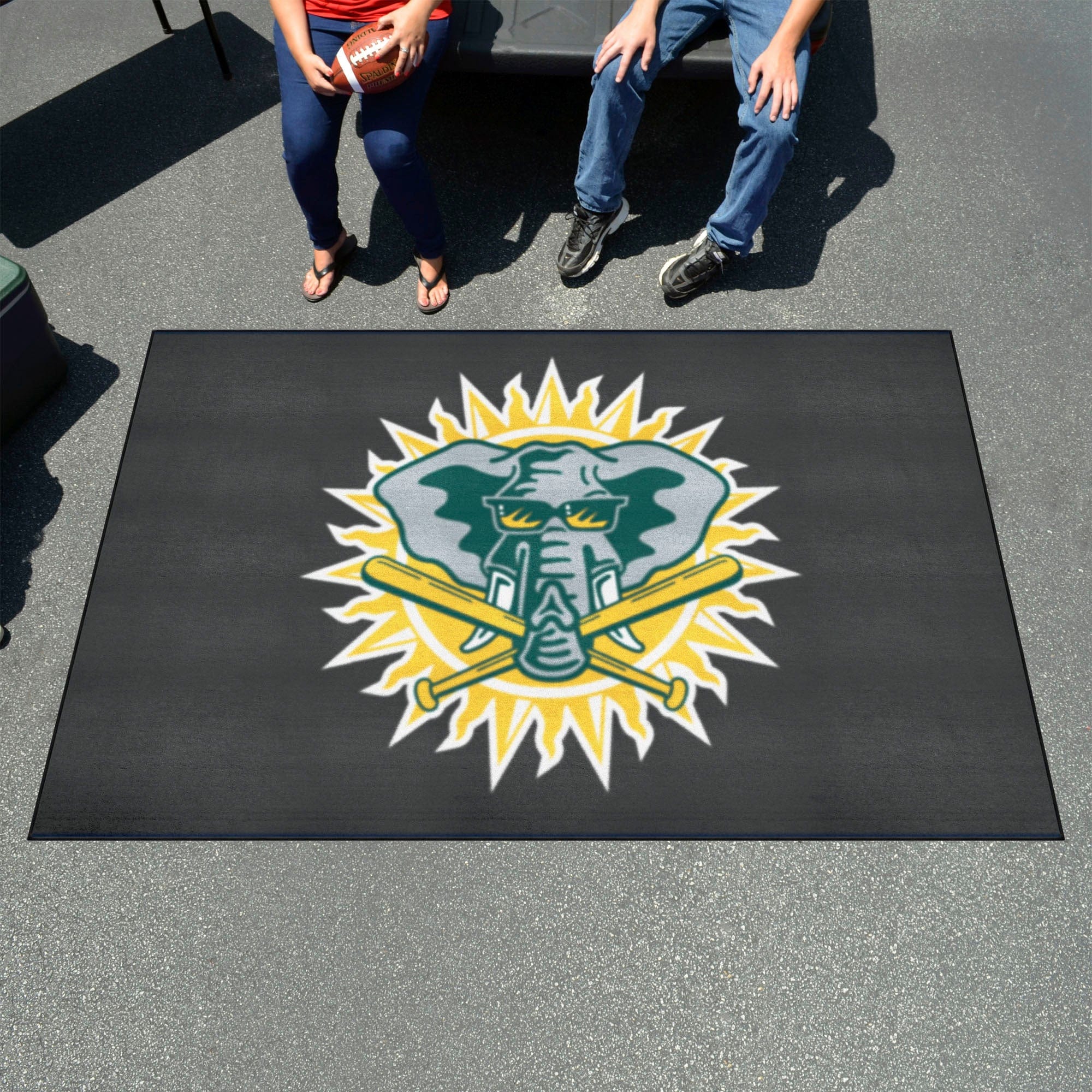 Oakland Athletics Ulti-Mat Rug - 5ft. x 8ft. - Retro Collection - Oakland Athletics