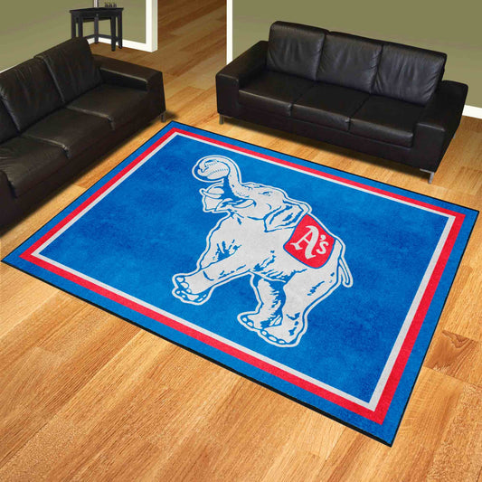 Oakland Athletics 8ft. x 10 ft. Plush Area Rug - Retro Collection - Oakland Athletics