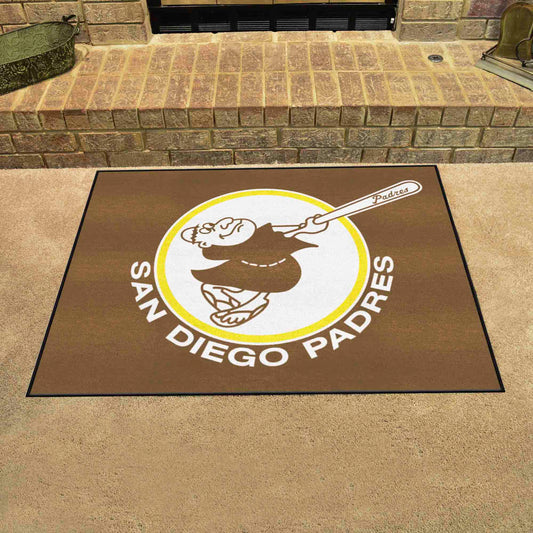 Alfombra All-Star de los Padres de San Diego - 34 x 42,5 pulgadas - Colección Retro