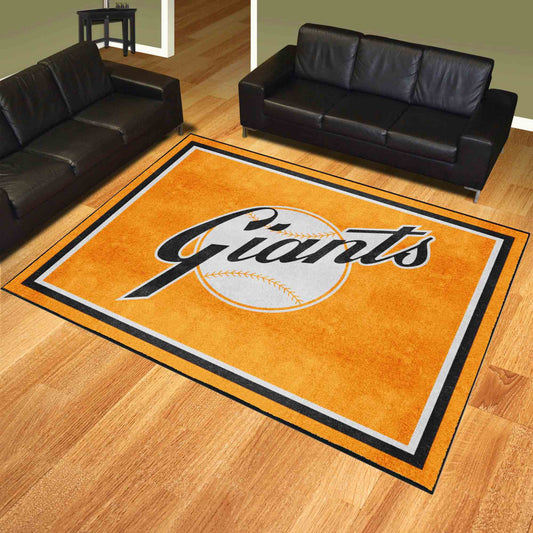 New York Giants 8ft. x 10 ft. Plush Area Rug - Retro Collection - New York Giants