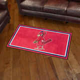 St. Louis Cardinals 3ft. x 5ft. Plush Area Rug - Retro Collection