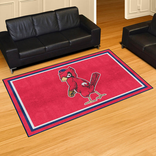 St. Louis Cardinals 5ft. x 8 ft. Plush Area Rug - Retro Collection