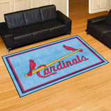 St. Louis Cardinals 5ft. x 8 ft. Plush Area Rug - Retro Collection