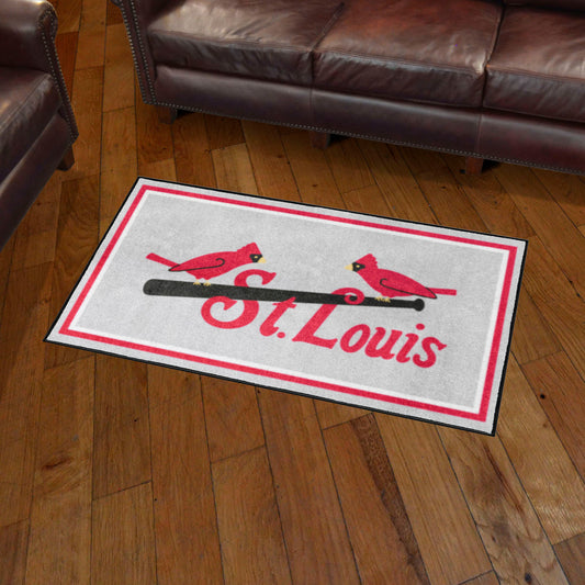 St. Louis Cardinals 3ft. x 5ft. Plush Area Rug - Retro Collection