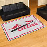 St. Louis Cardinals 5ft. x 8 ft. Plush Area Rug - Retro Collection