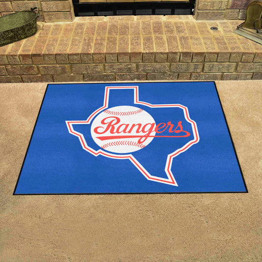 Alfombra All-Star de los Texas Rangers - 34 x 42,5 pulgadas - Colección Retro