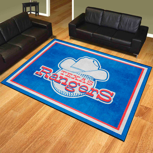 Texas Rangers 8ft. x 10 ft. Plush Area Rug - Retro Collection