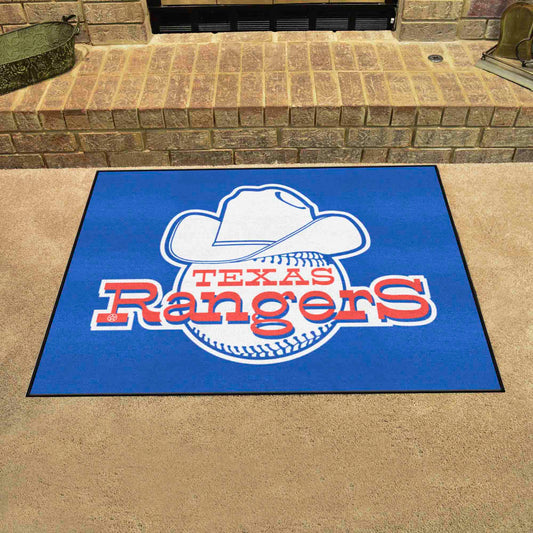 Alfombra All-Star de los Texas Rangers - 34 x 42,5 pulgadas - Colección Retro