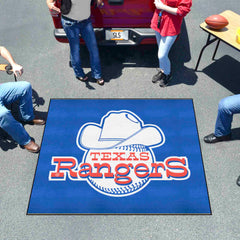 Alfombra de los Texas Rangers Tailgater - 5 pies x 6 pies - Colección Retro