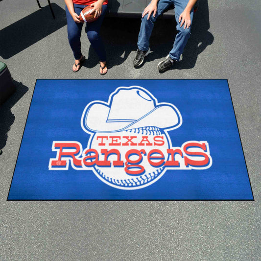 Texas Rangers Ulti-Mat Rug - 5ft. x 8ft. - Retro Collection