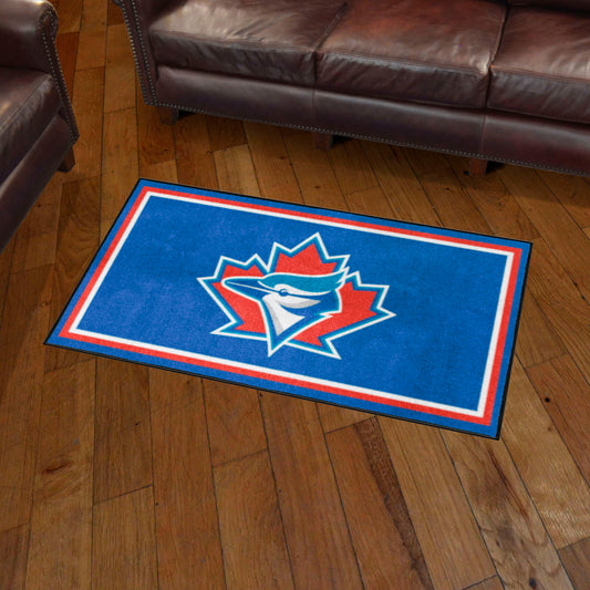 Alfombra de felpa de 3 pies x 5 pies de los Toronto Blue Jays - Colección retro