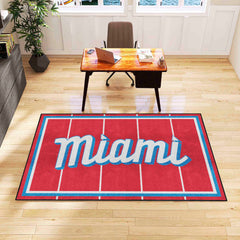 Miami Marlins 5ft. x 8 ft. Plush Area Rug