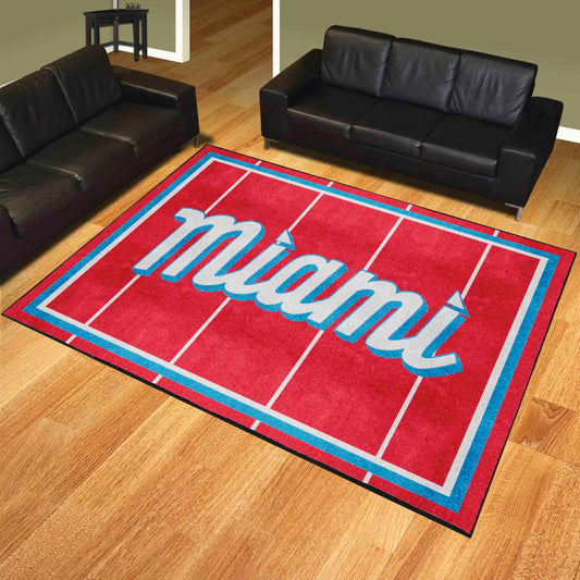 Miami Marlins 8ft. x 10 ft. Plush Area Rug