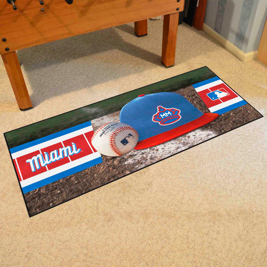 Miami Marlins Baseball Runner Rug - 30in. x 72in.