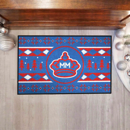 Miami Marlins Holiday Sweater Starter Mat Accent Rug - 19in. x 30in.