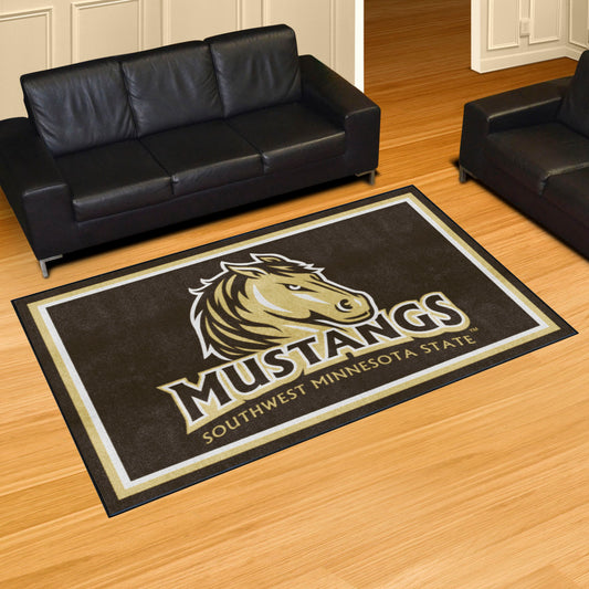 Southwest Minnesota State Mustangs 5ft. x 8 ft. Plush Area Rug