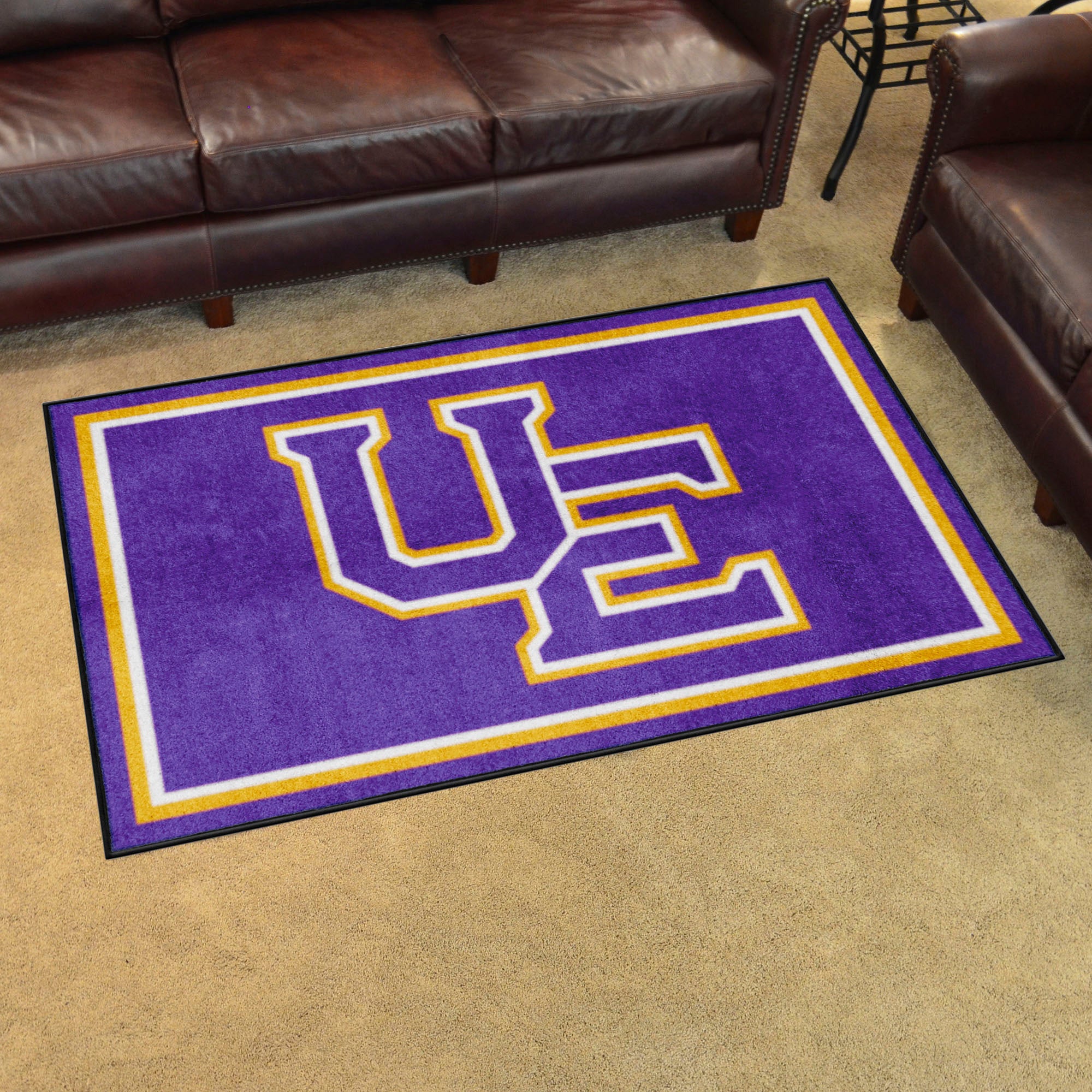 Evansville Purple Aces 4ft. x 6ft. Plush Area Rug