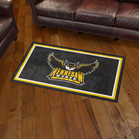 Kennesaw State Owls 3ft. x 5ft. Plush Area Rug