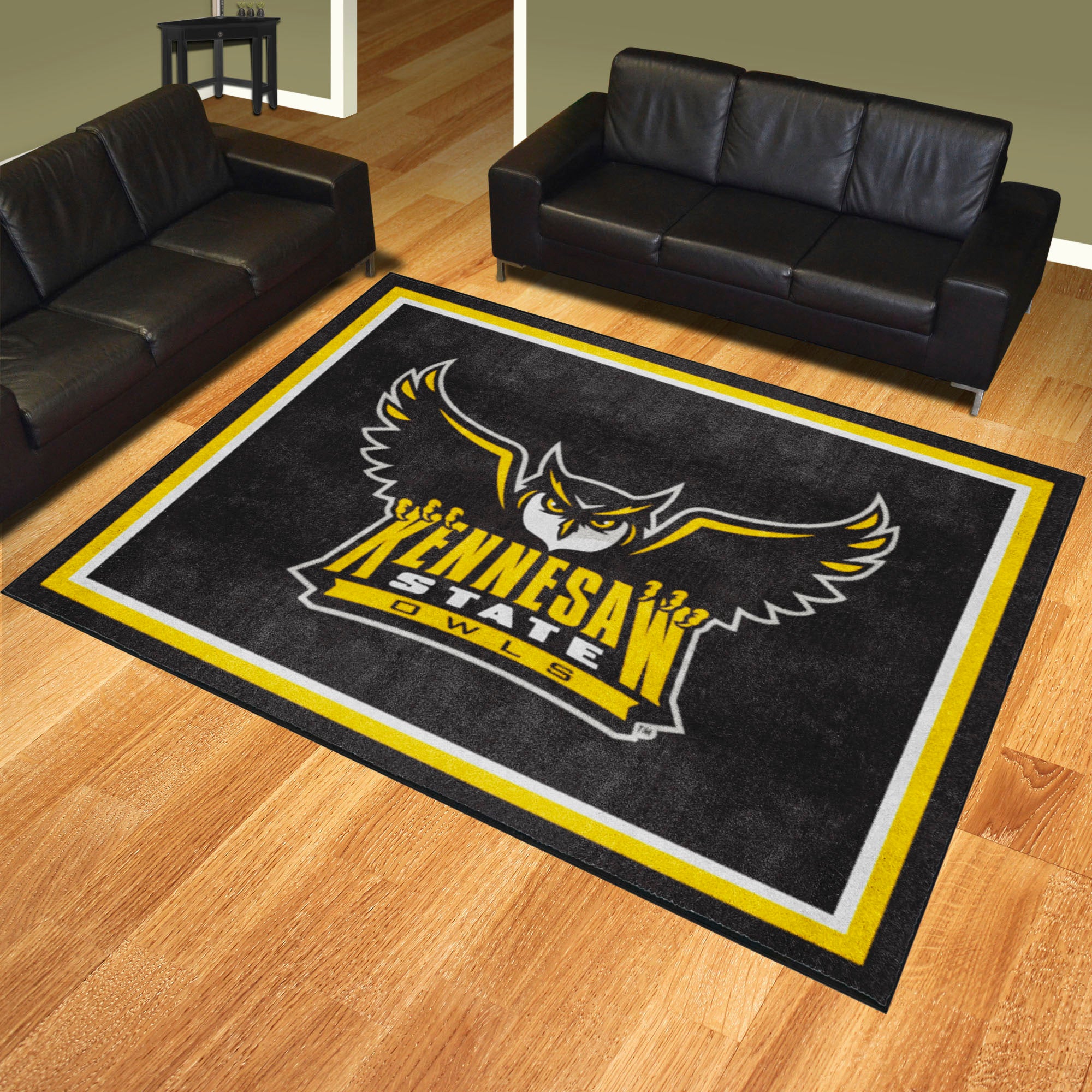 Kennesaw State Owls 8ft. x 10 ft. Plush Area Rug