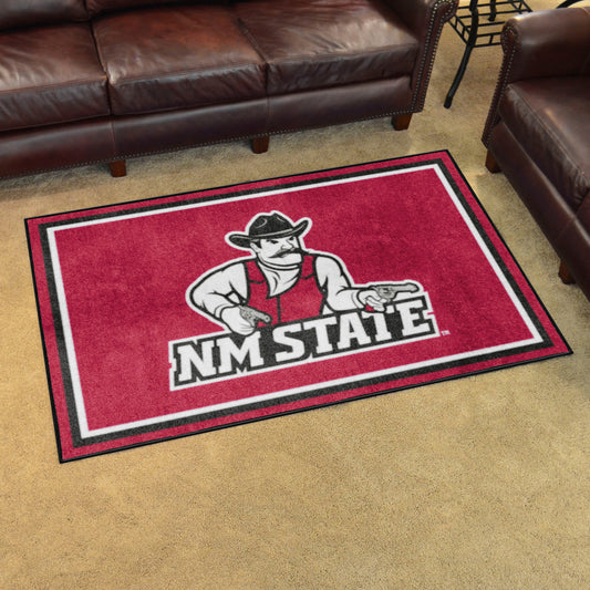 New Mexico State Lobos 4ft. x 6ft. Plush Area Rug - New Mexico State