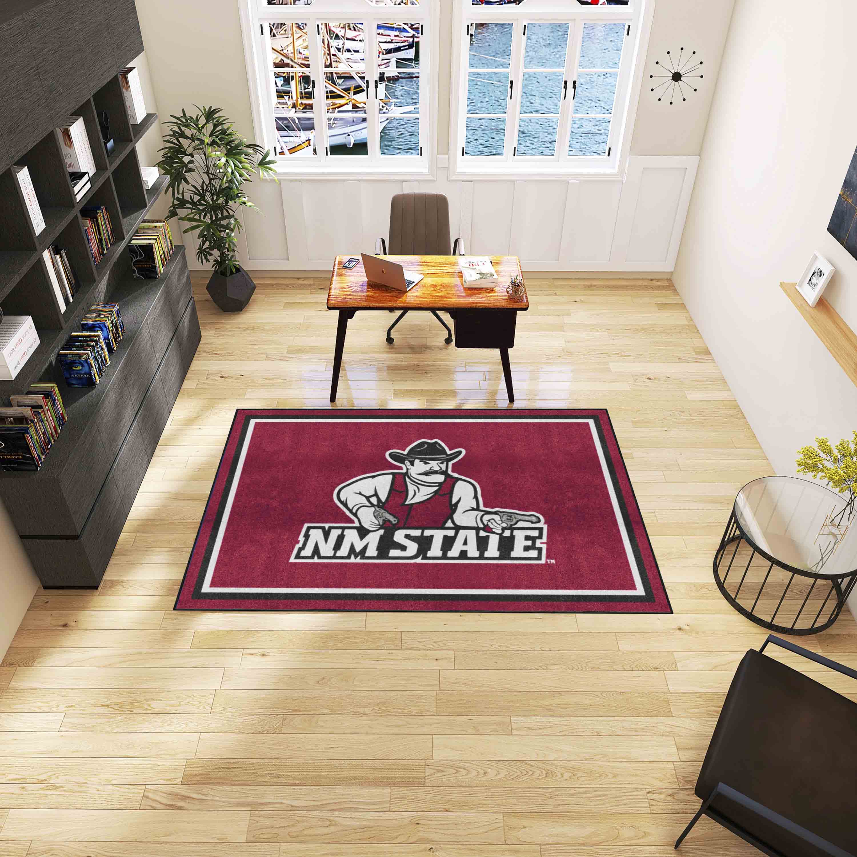 New Mexico State Lobos 5ft. x 8 ft. Plush Area Rug - New Mexico State