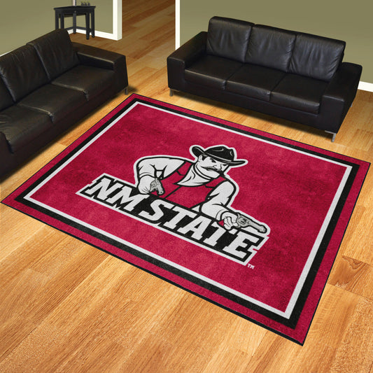 New Mexico State Lobos 8ft. x 10 ft. Plush Area Rug - New Mexico State