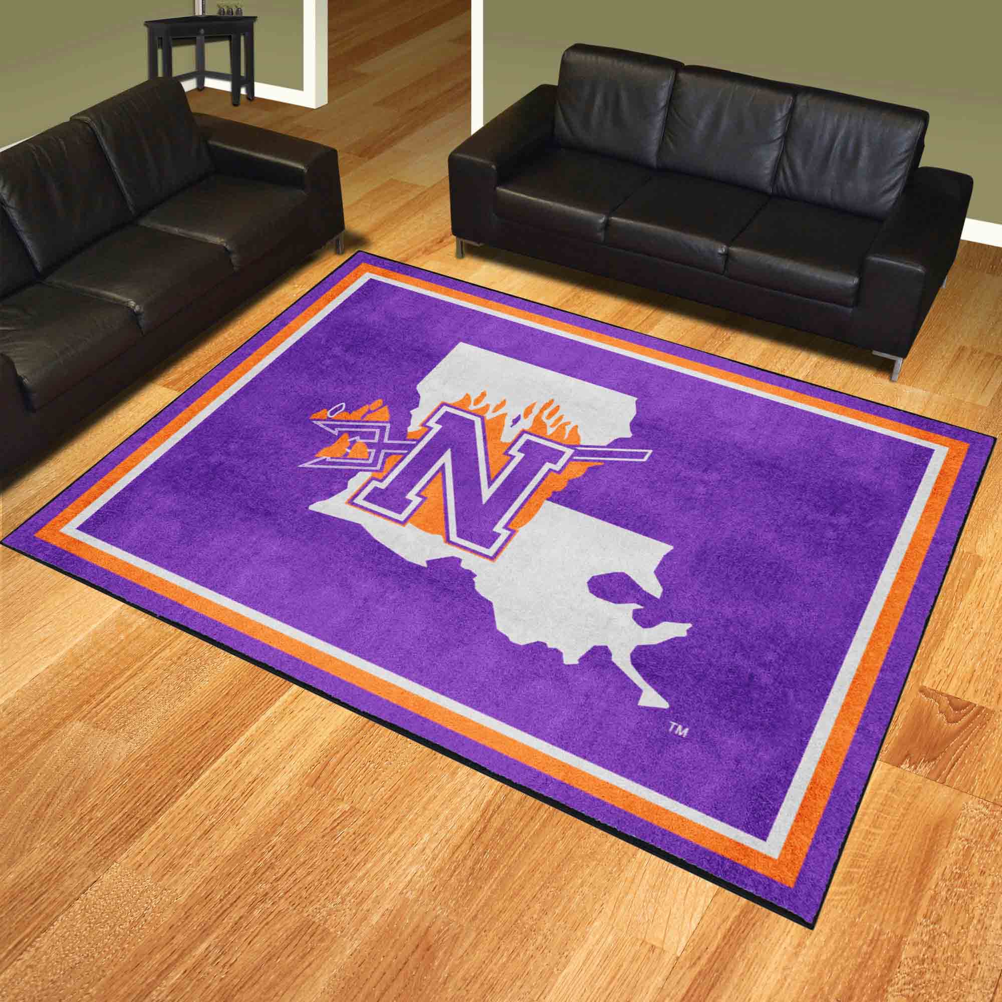 Northwestern State Demons 8ft. x 10 ft. Plush Area Rug