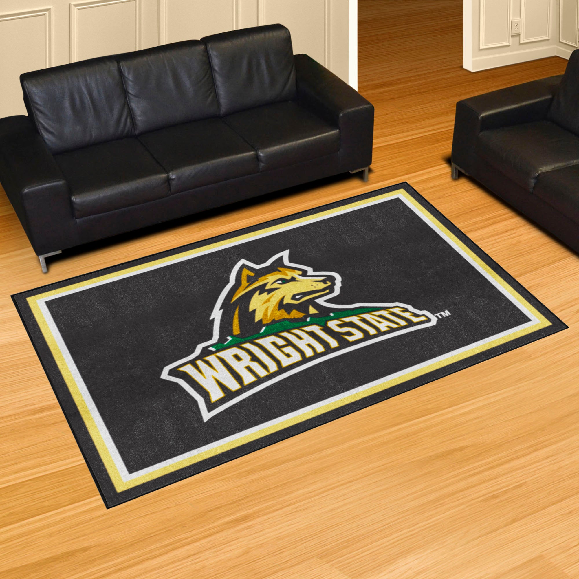 Wright State Raiders 5ft. x 8 ft. Plush Area Rug