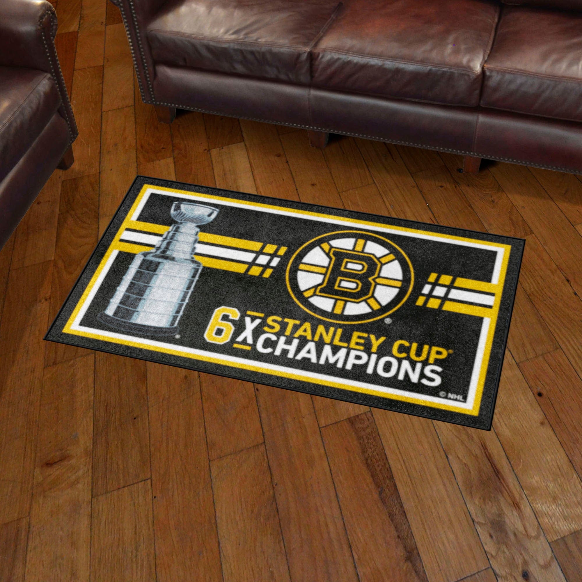 Boston Bruins Dynasty 3ft. x 5ft. Plush Area Rug - Boston Bruins