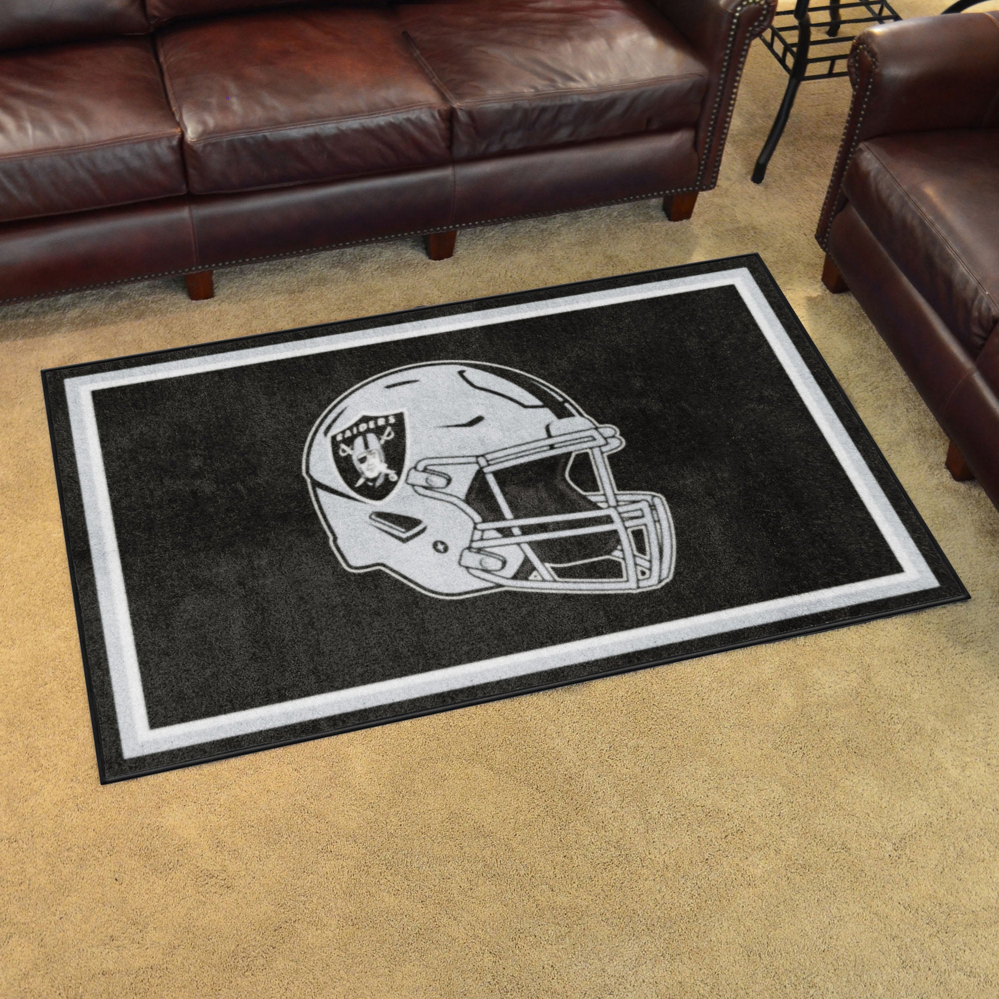 Las Vegas Raiders 4ft. x 6ft. Plush Area Rug