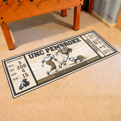 UNC Pembroke Braves Ticket Runner Rug - 30in. x 72in.