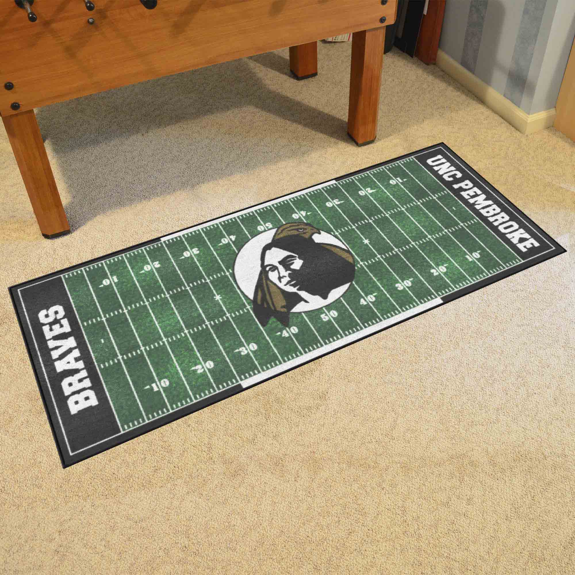 UNC Pembroke Braves Field Runner Mat - 30in. x 72in.