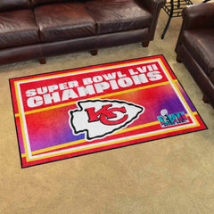 Kansas City Chiefs Super Bowl LVII 4x6 Rug