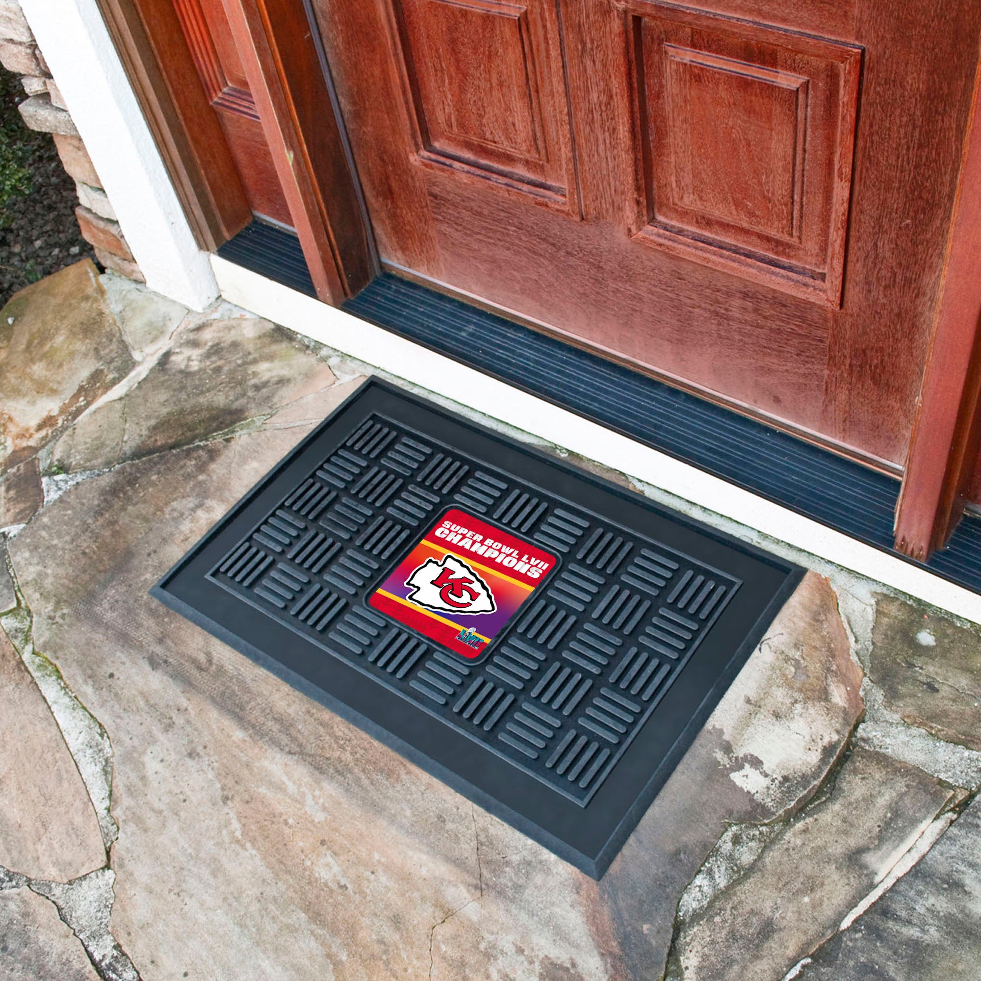 Kansas City Chiefs Super Bowl LVII Medallion Door Mat