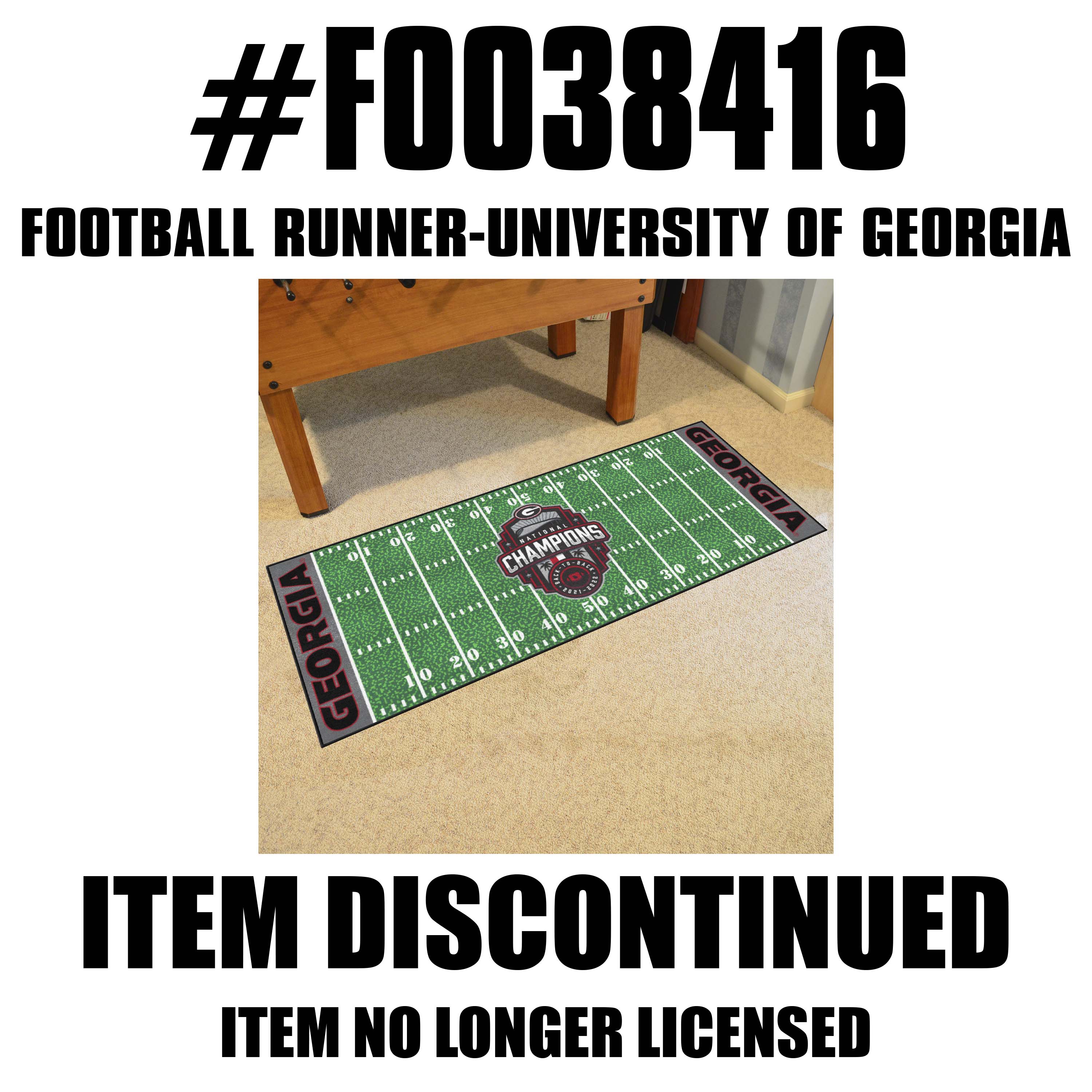 Georgia 2022-23 National Champions Football Field Runner