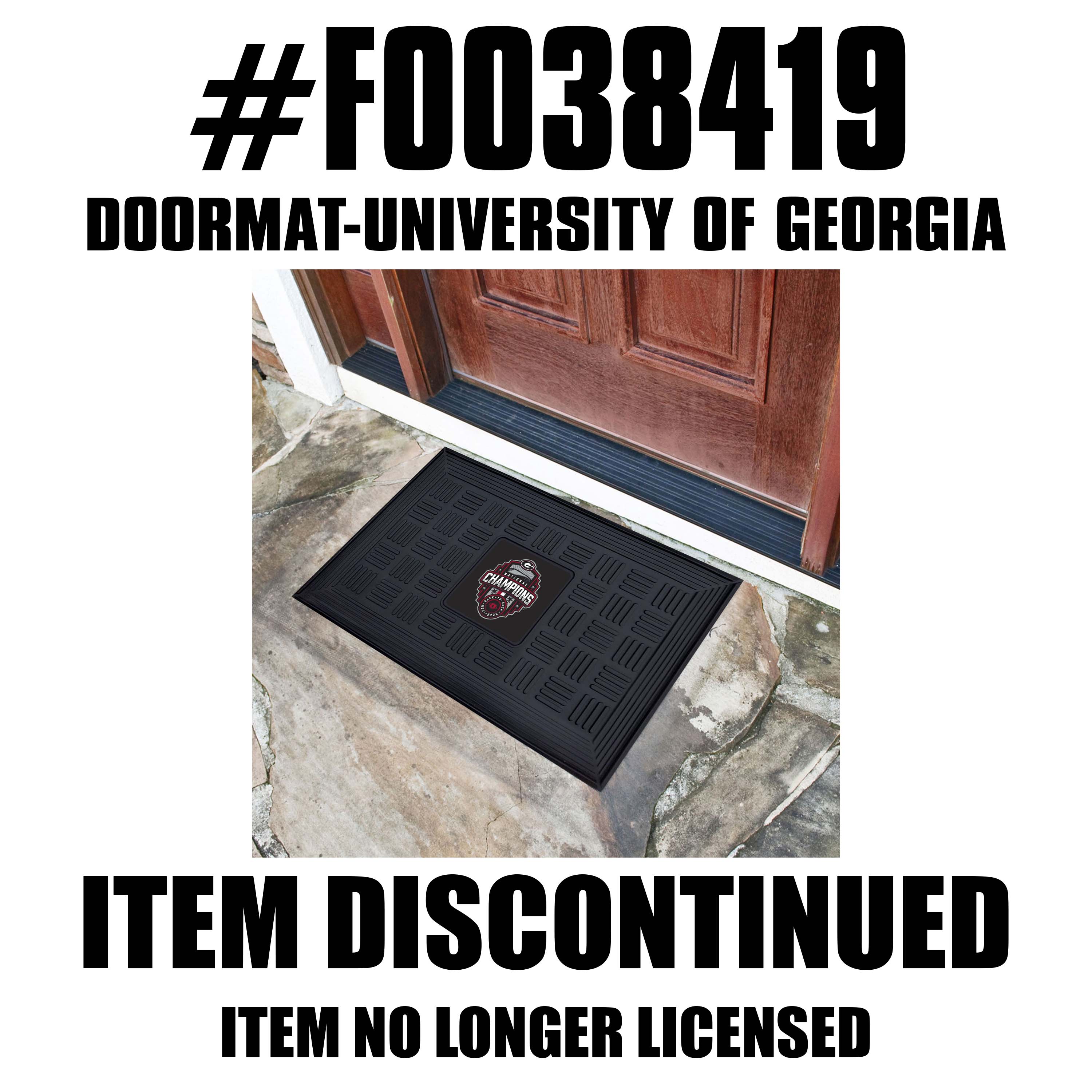 Georgia 2022-23 National Champions Medallion Door Mat