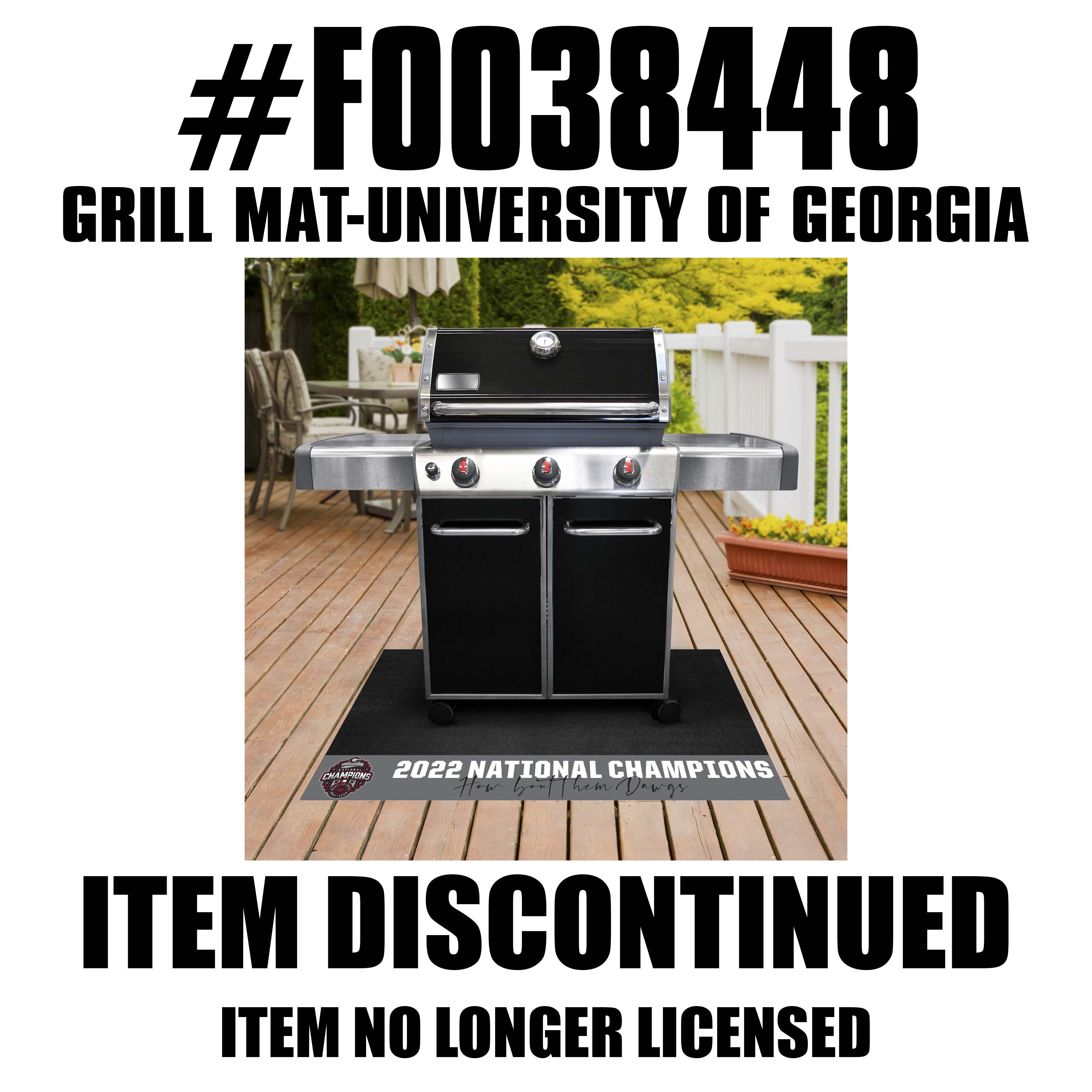 Georgia 2022-23 National Champions Grill Mat