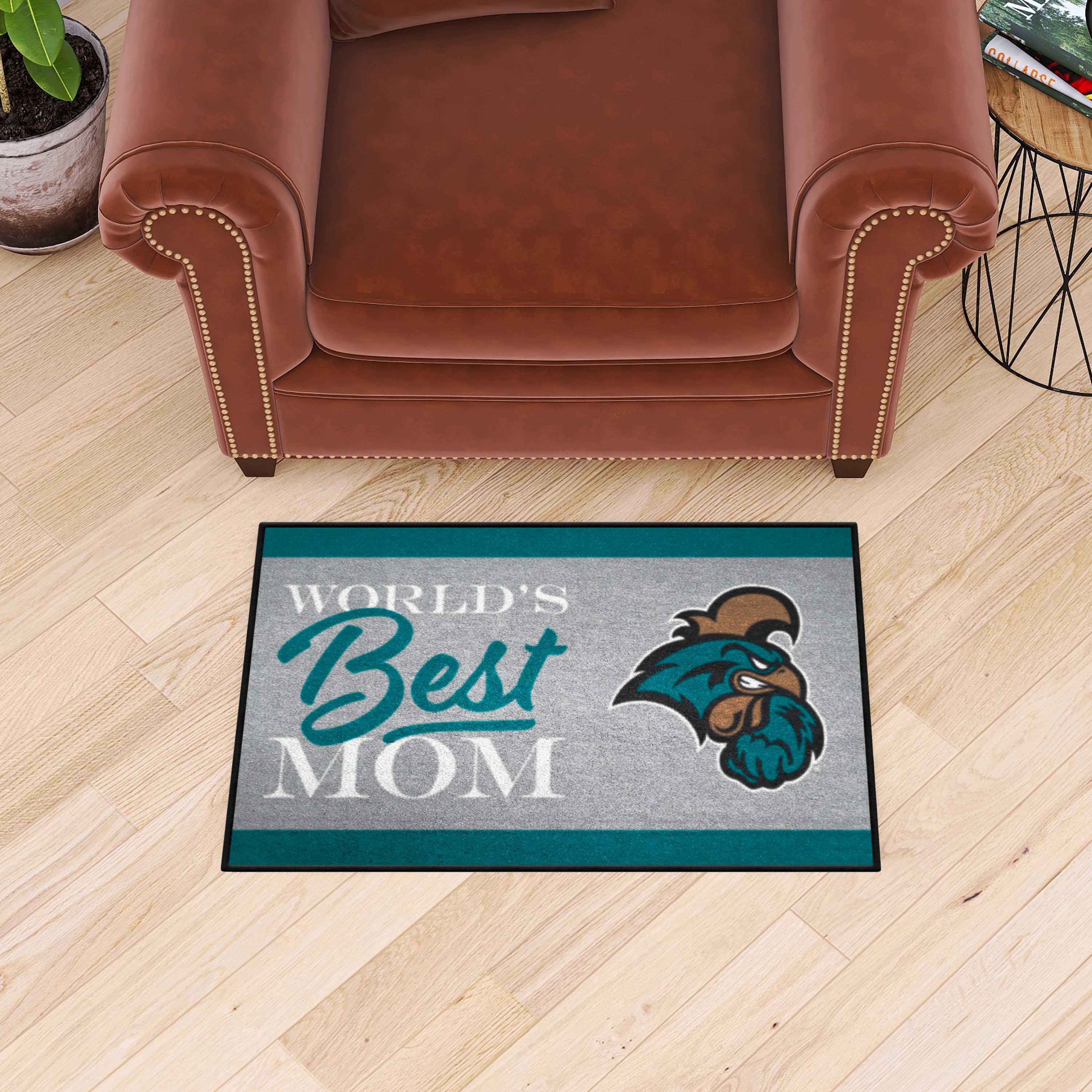 Coastal Carolina Chanticleers World's Best Mom Starter Mat Accent Rug - 19in. x 30in. - Coastal Carolina