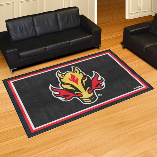 Calgary Flames 5ft. x 8 ft. Plush Area Rug