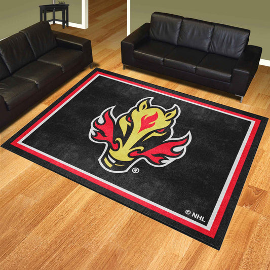 Calgary Flames 8ft. x 10 ft. Plush Area Rug