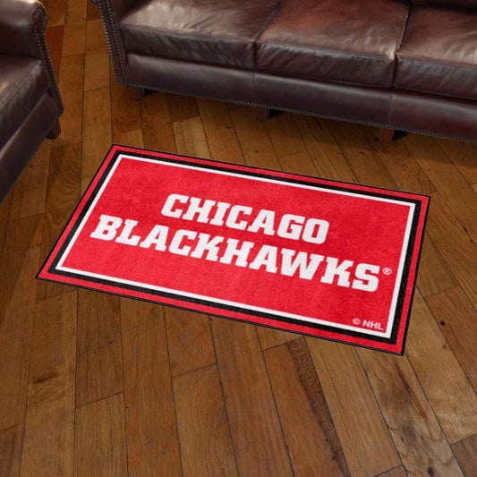 Chicago Blackhawks 3ft. x 5ft. Plush Area Rug