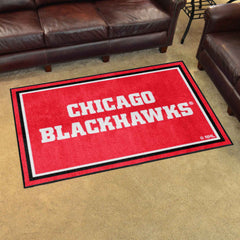 Chicago Blackhawks 4ft. x 6ft. Plush Area Rug - Chicago Blackhawks