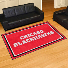 Chicago Blackhawks 5ft. x 8 ft. Plush Area Rug - Chicago Blackhawks