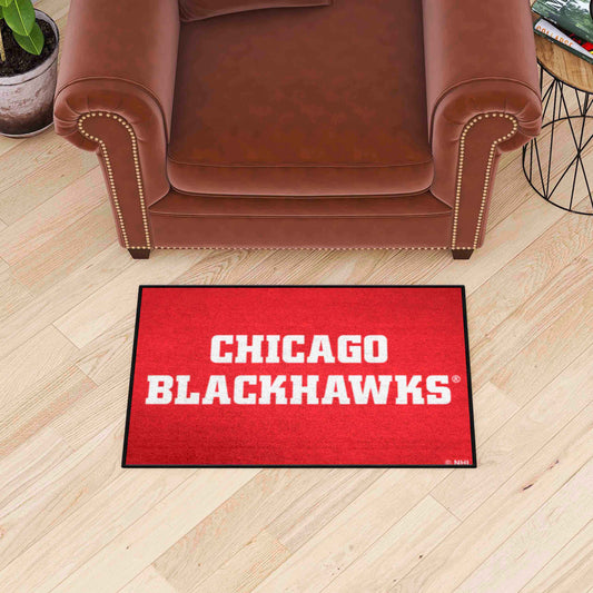 Chicago Blackhawks Starter Mat Accent Rug - 19in. x 30in. - Chicago Blackhawks