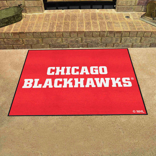 Chicago Blackhawks All-Star Rug - 34 in. x 42.5 in. - Chicago Blackhawks