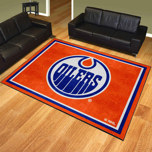 Edmonton Oilers 8ft. x 10 ft. Plush Area Rug