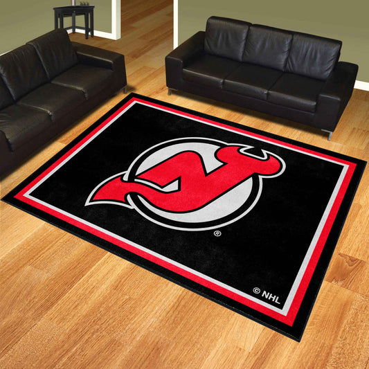 New Jersey Devils 8ft. x 10 ft. Plush Area Rug - New Jersey Devils