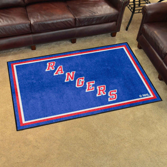 New York Rangers 4ft. x 6ft. Plush Area Rug