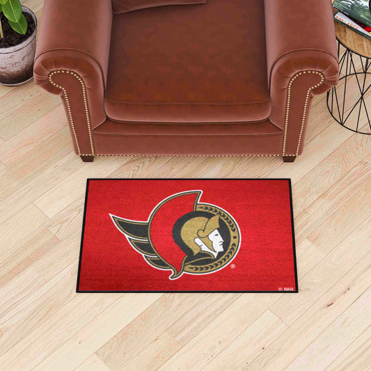 Alfombra decorativa de inicio de los Ottawa Senators: 19 x 30 pulgadas.