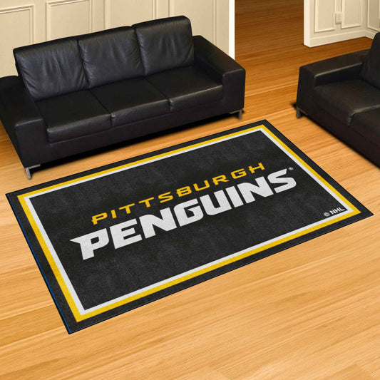 Alfombra de felpa de 1,52 m x 2,44 m de los Pittsburgh Penguins